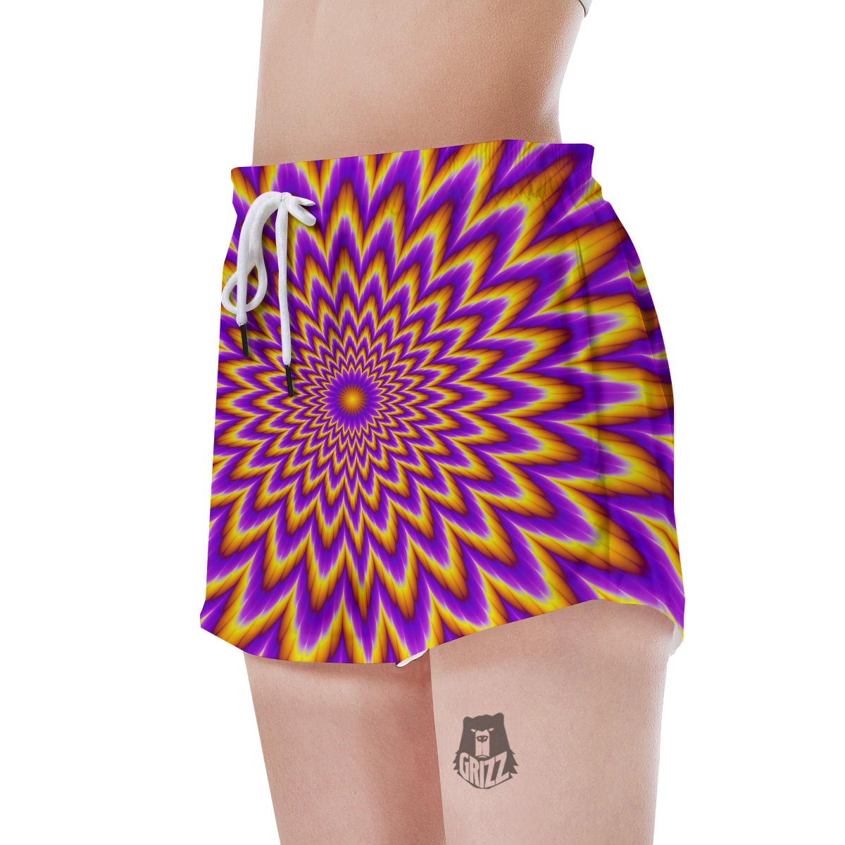 Pulsing Optical illusion Women's Shorts-grizzshop
