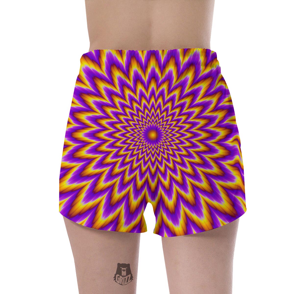 Pulsing Optical illusion Women's Shorts-grizzshop