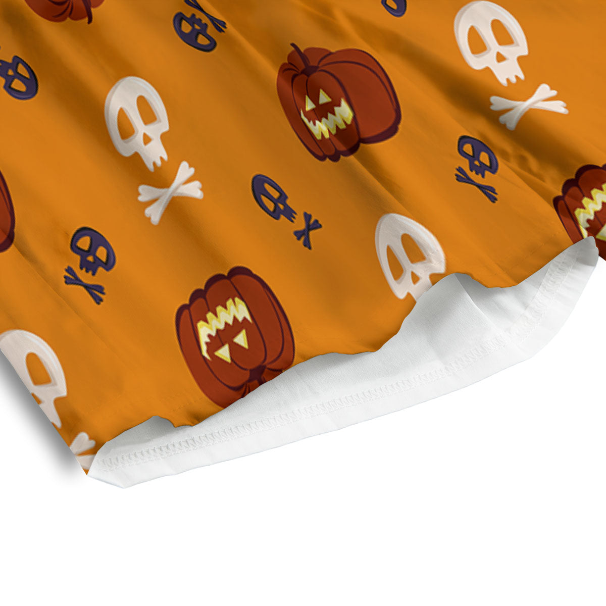 Pumkin And Skull Halloween Print Pattern Men's Athletic Shorts