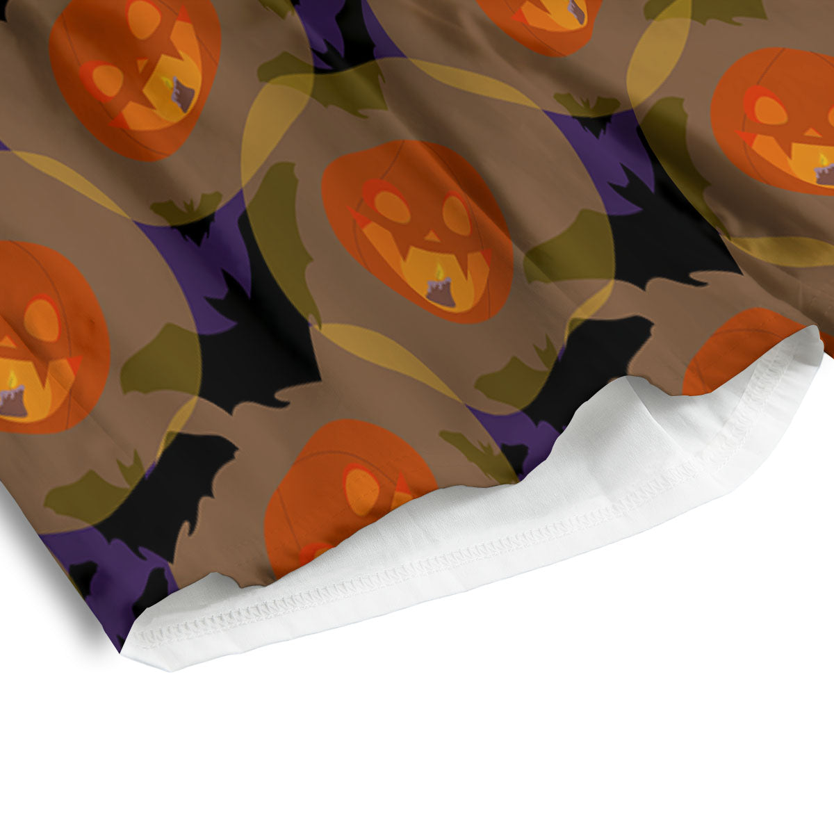 Pumkin Bat Halloween Print Pattern Men's Athletic Shorts