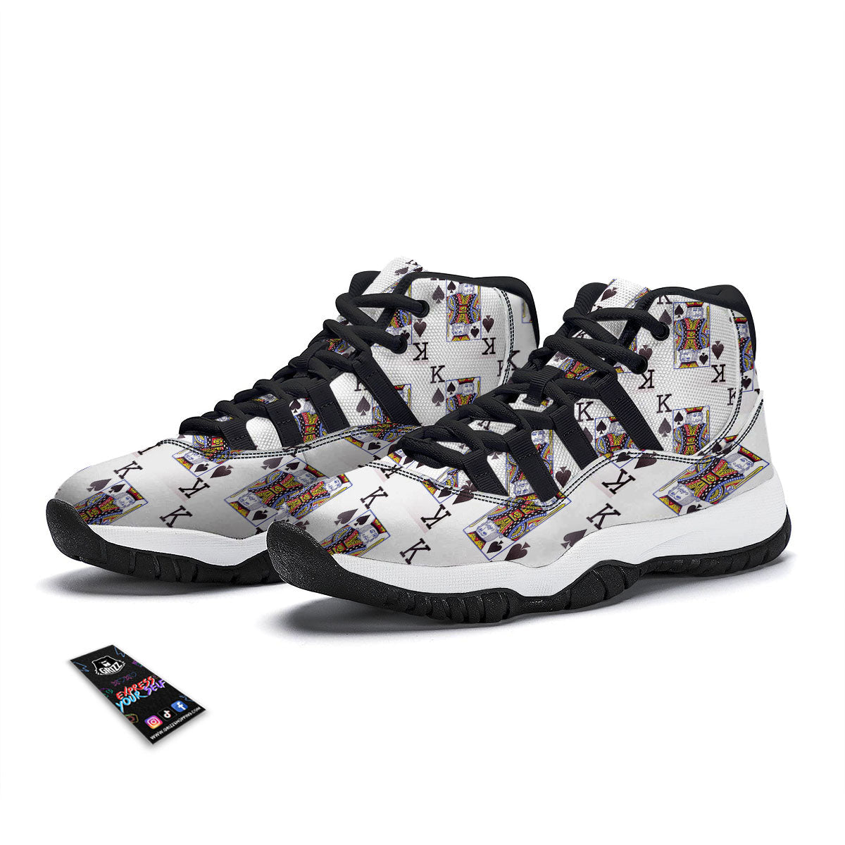Pumpkin And Ghost Print Pattern Black Bball Shoes-grizzshop