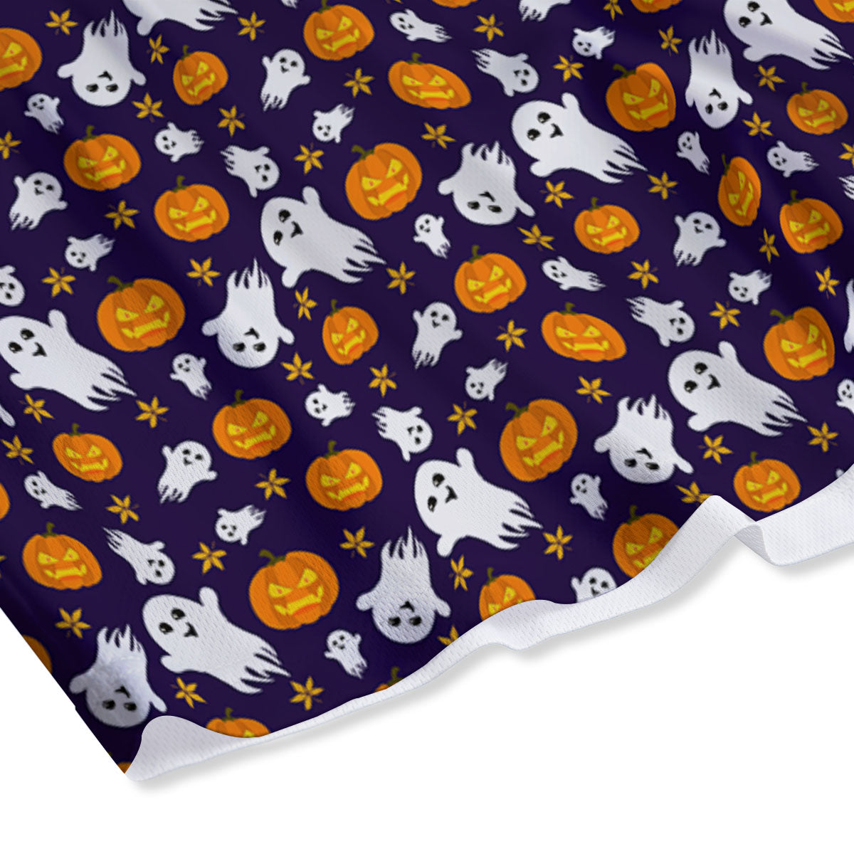 Pumpkin And Ghost Print Pattern Mesh Shorts