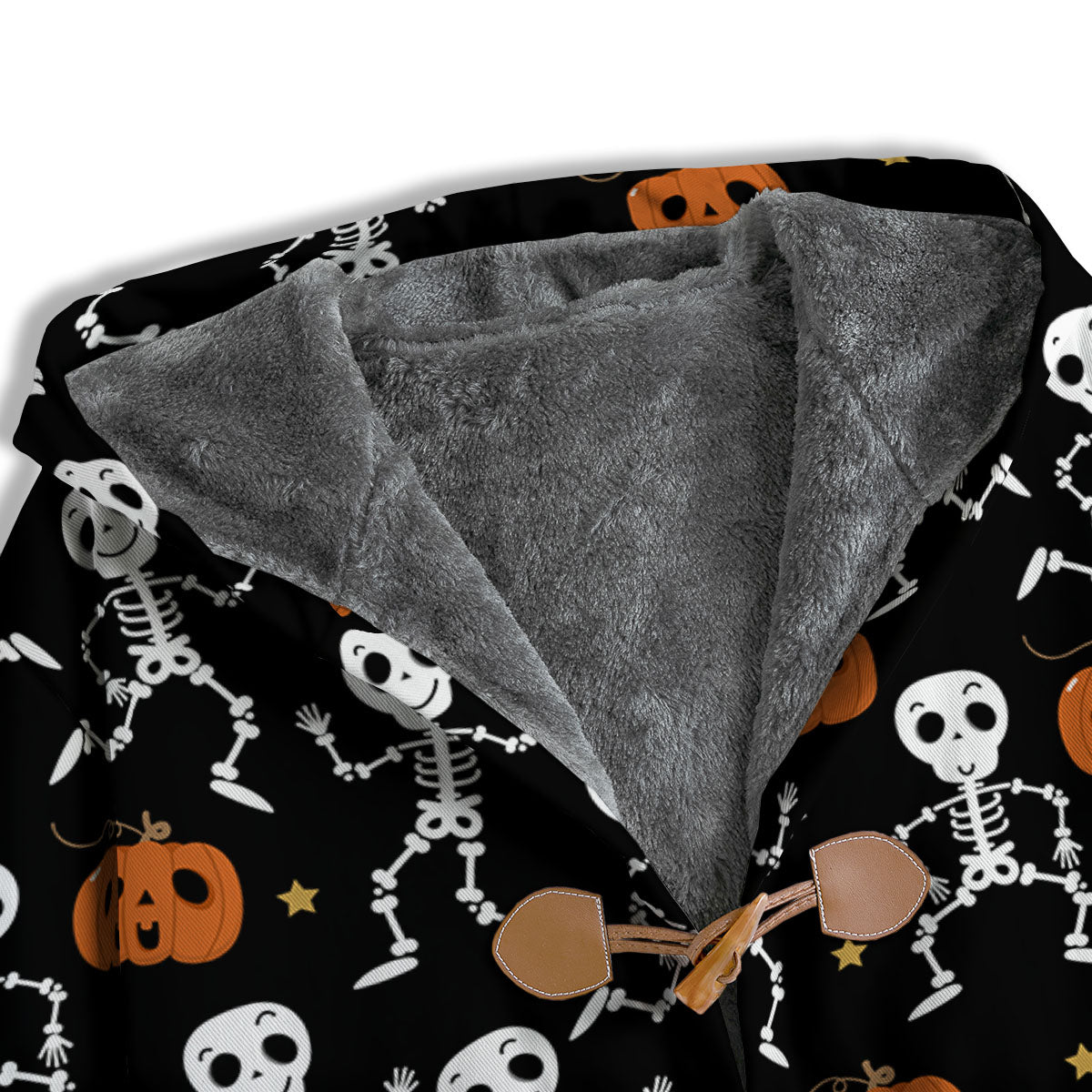 Pumpkin And Skeleton Halloween Print Men's Windbreaker Jacket-grizzshop