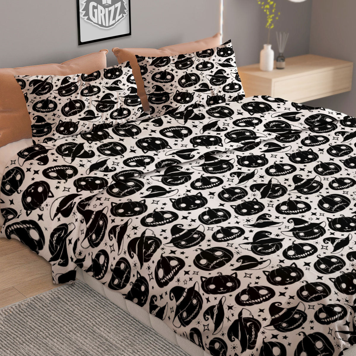 Pinscher Doberman Print Pattern Duvet Cover Bedding Set