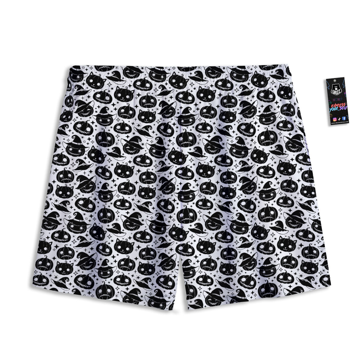 Pinscher Doberman Print Pattern Mesh Shorts