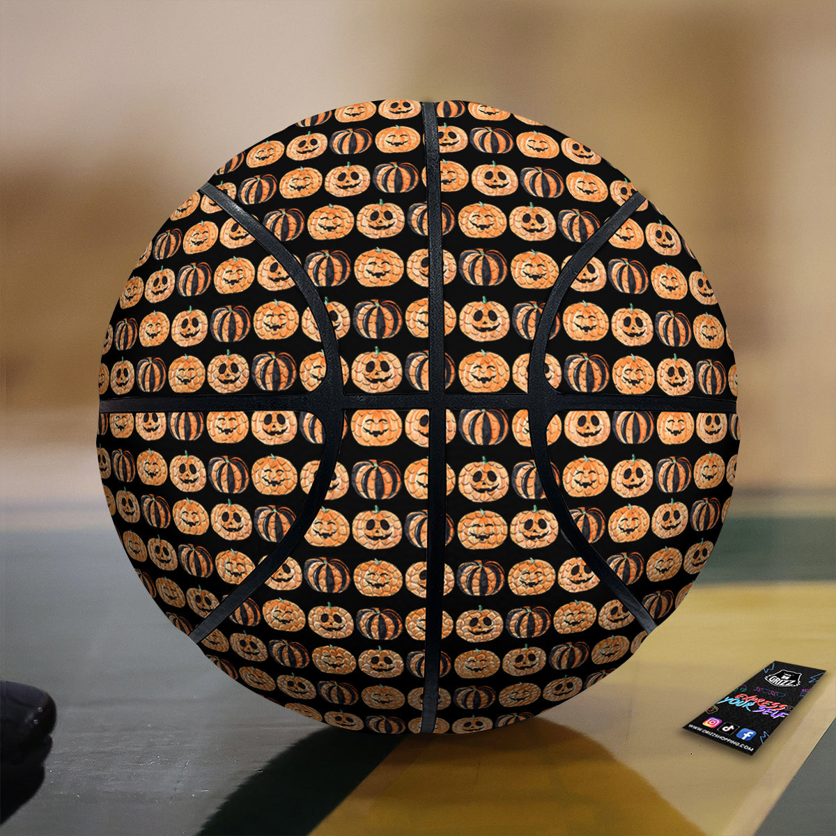 Pumpkin Cute Print Pattern Basketball-grizzshop