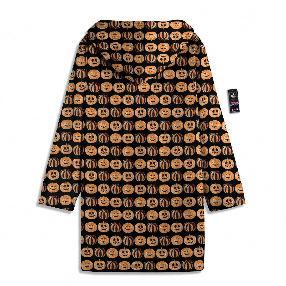 Pumpkin Cute Print Pattern Men's Windbreaker Jacket-grizzshop