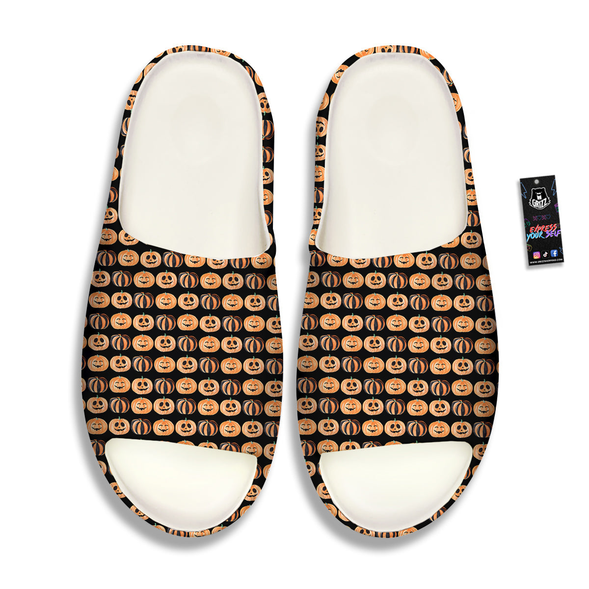 Pumpkin Cute Print Pattern Sandals-grizzshop