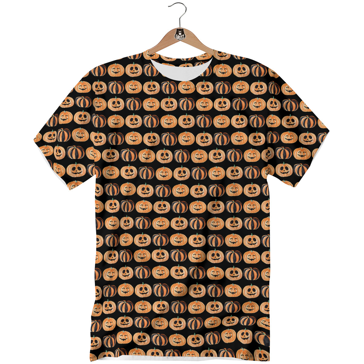 Pumpkin Cute Print Pattern T-Shirt-grizzshop