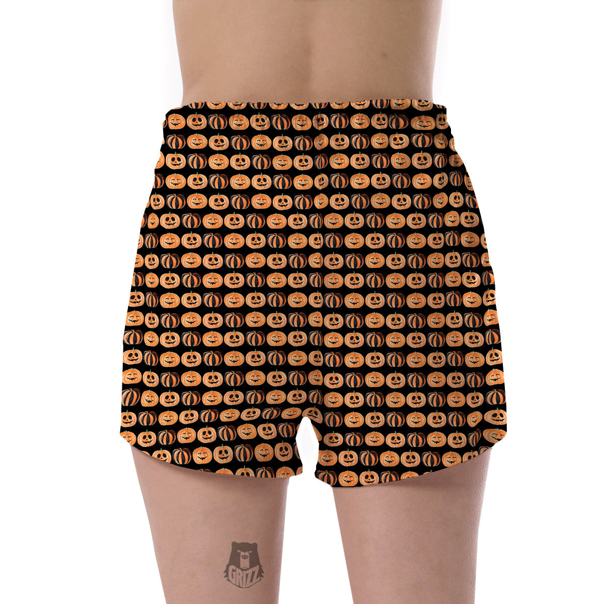Pumpkin Cute Print Pattern Women's Shorts-grizzshop