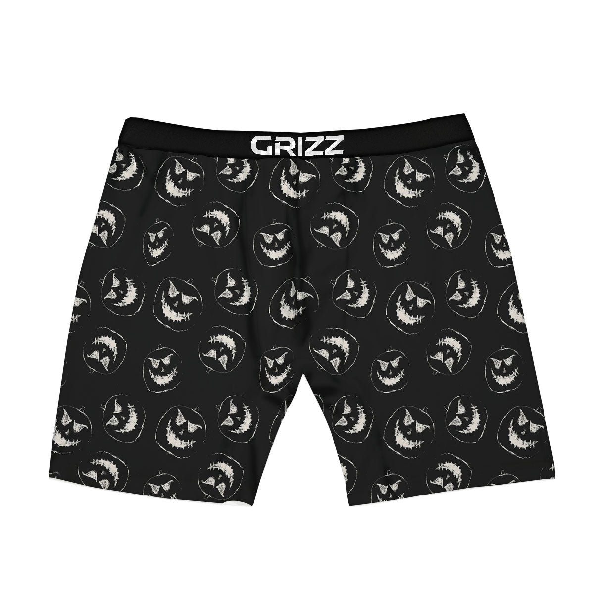 Pumpkin Faces Halloween Print Pattern Boxer Briefs-grizzshop