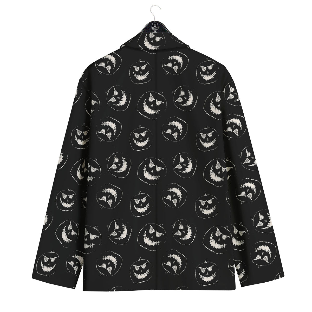 Pumpkin Faces Halloween Print Pattern Men's Sport Coat-grizzshop