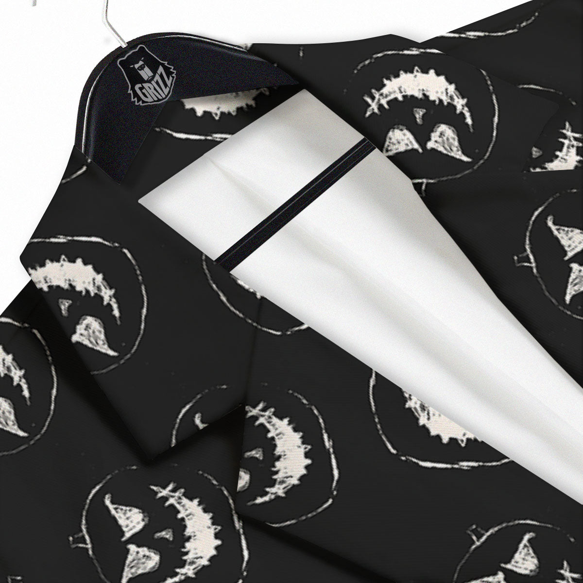 Pumpkin Faces Halloween Print Pattern Men's Sport Coat-grizzshop