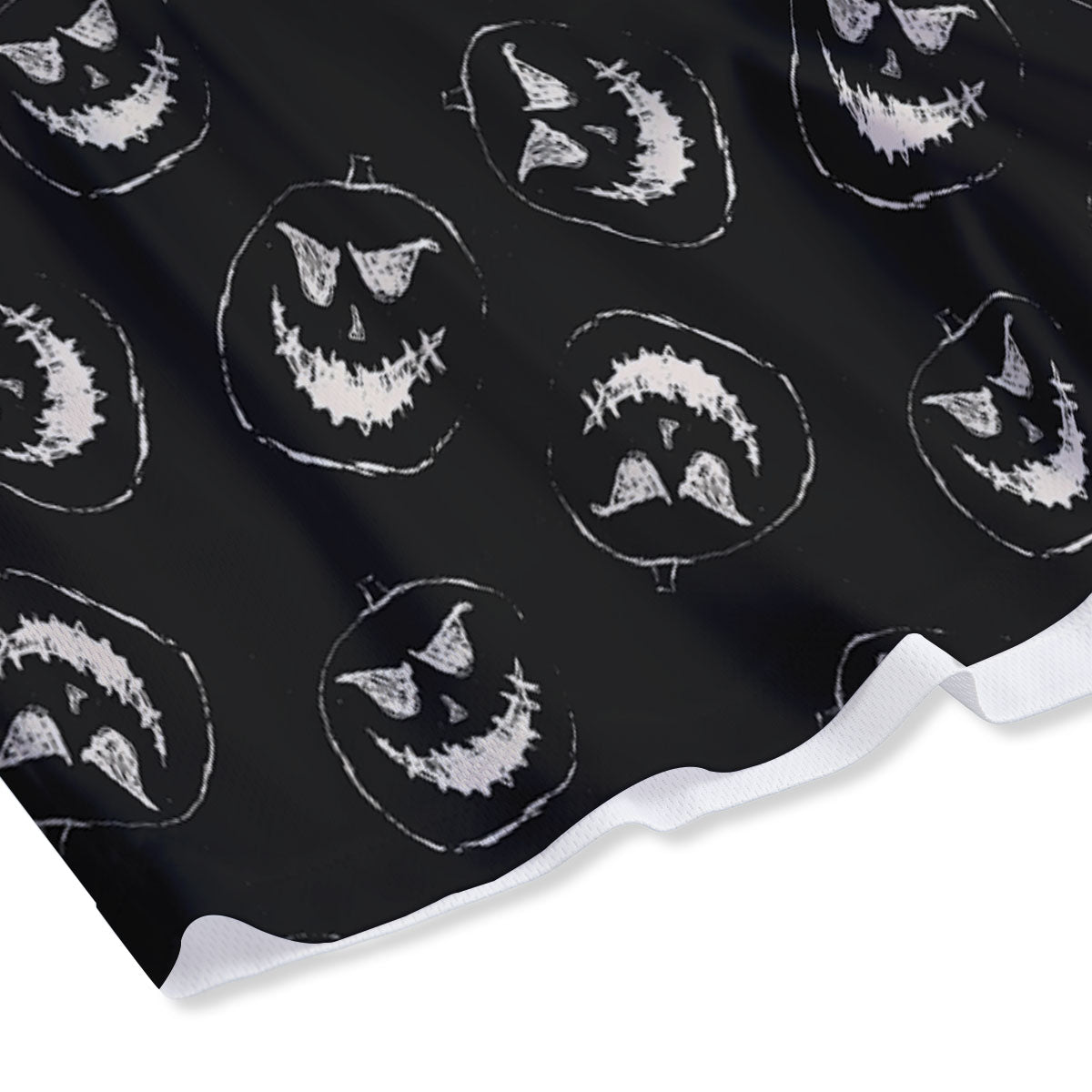 Pumpkin Faces Halloween Print Pattern Mesh Shorts