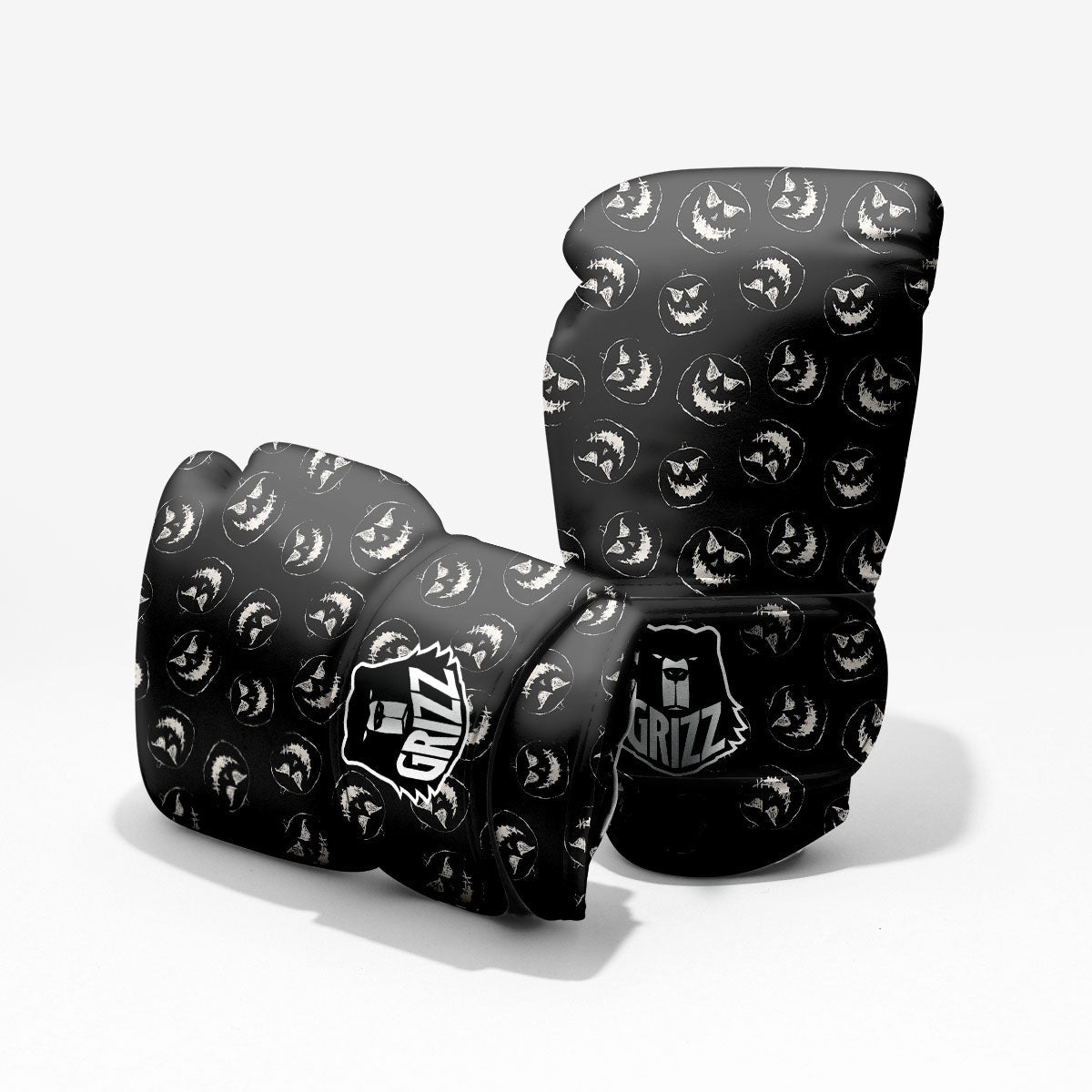 Pumpkin Faces Halloween Print Pattern Pro Boxing Glove