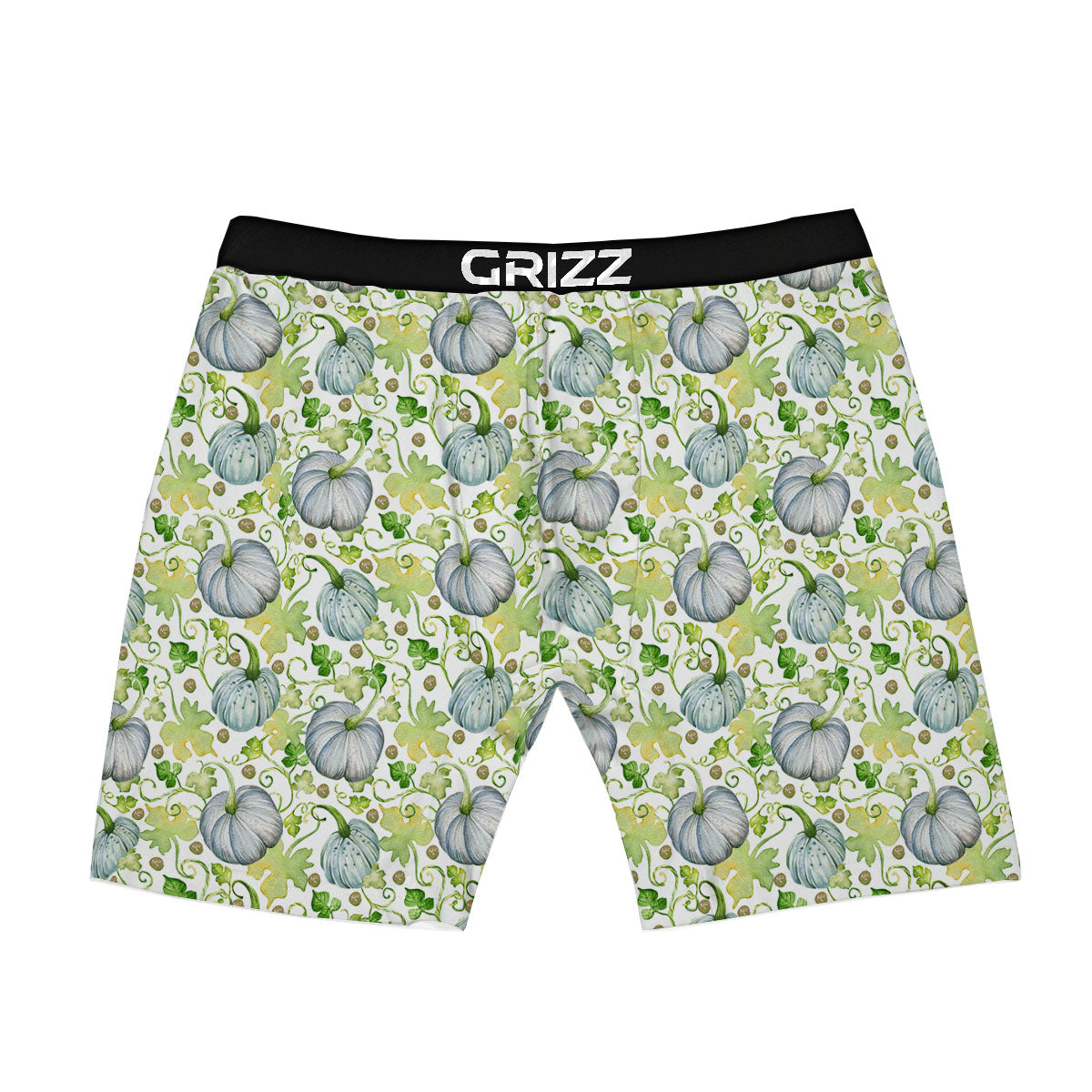 Pumpkin Green Print Pattern Boxer Briefs-grizzshop