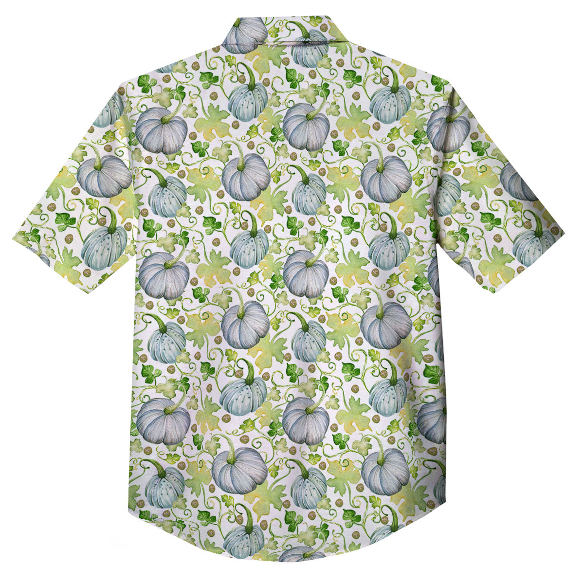 Pumpkin Green Print Pattern Button Up Shirt-grizzshop