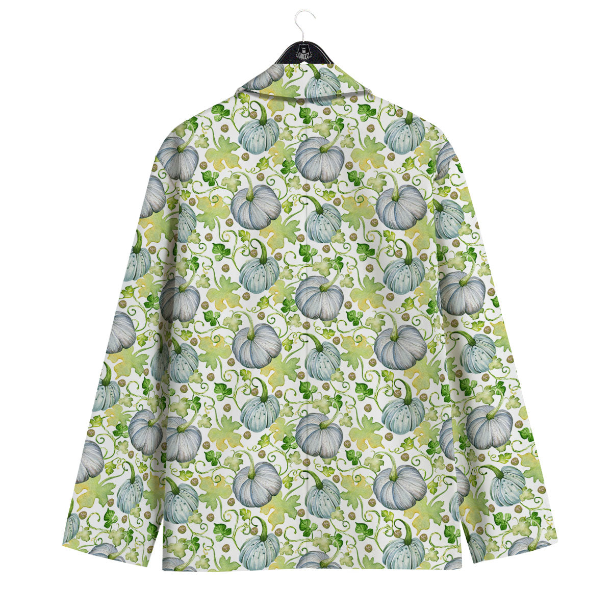 Pumpkin Green Print Pattern Men's Sport Coat-grizzshop