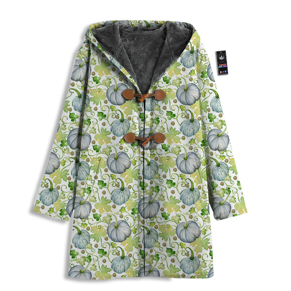 Pumpkin Green Print Pattern Men's Windbreaker Jacket-grizzshop