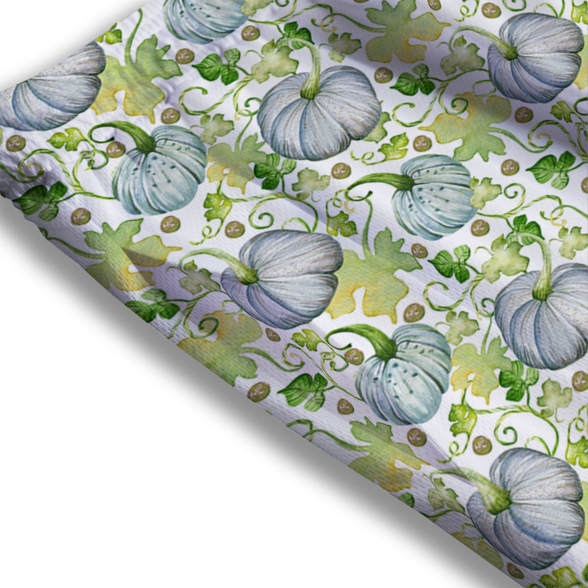 Pumpkin Green Print Pattern Mesh Shorts