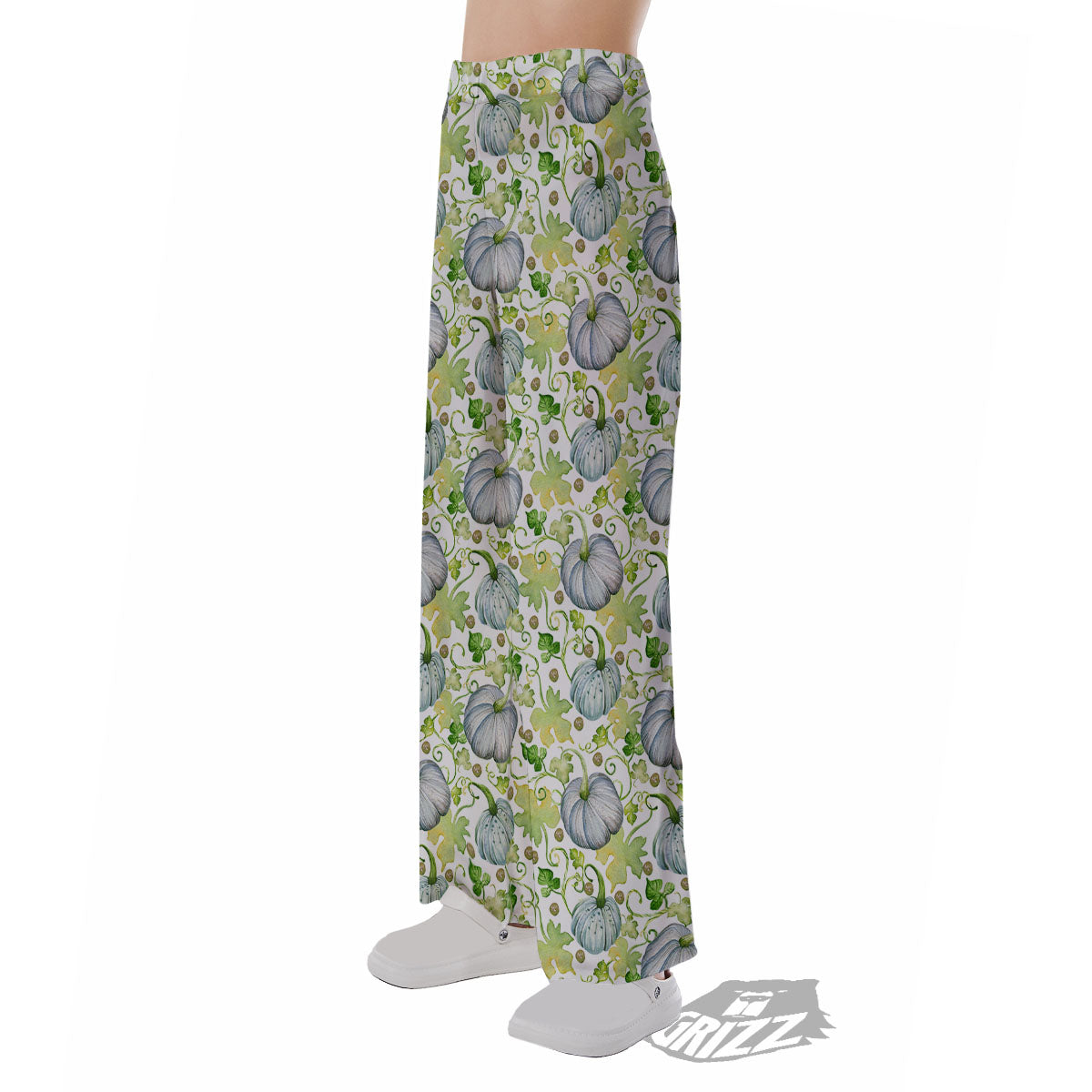 Pumpkin Green Print Pattern Pajama Pants-grizzshop