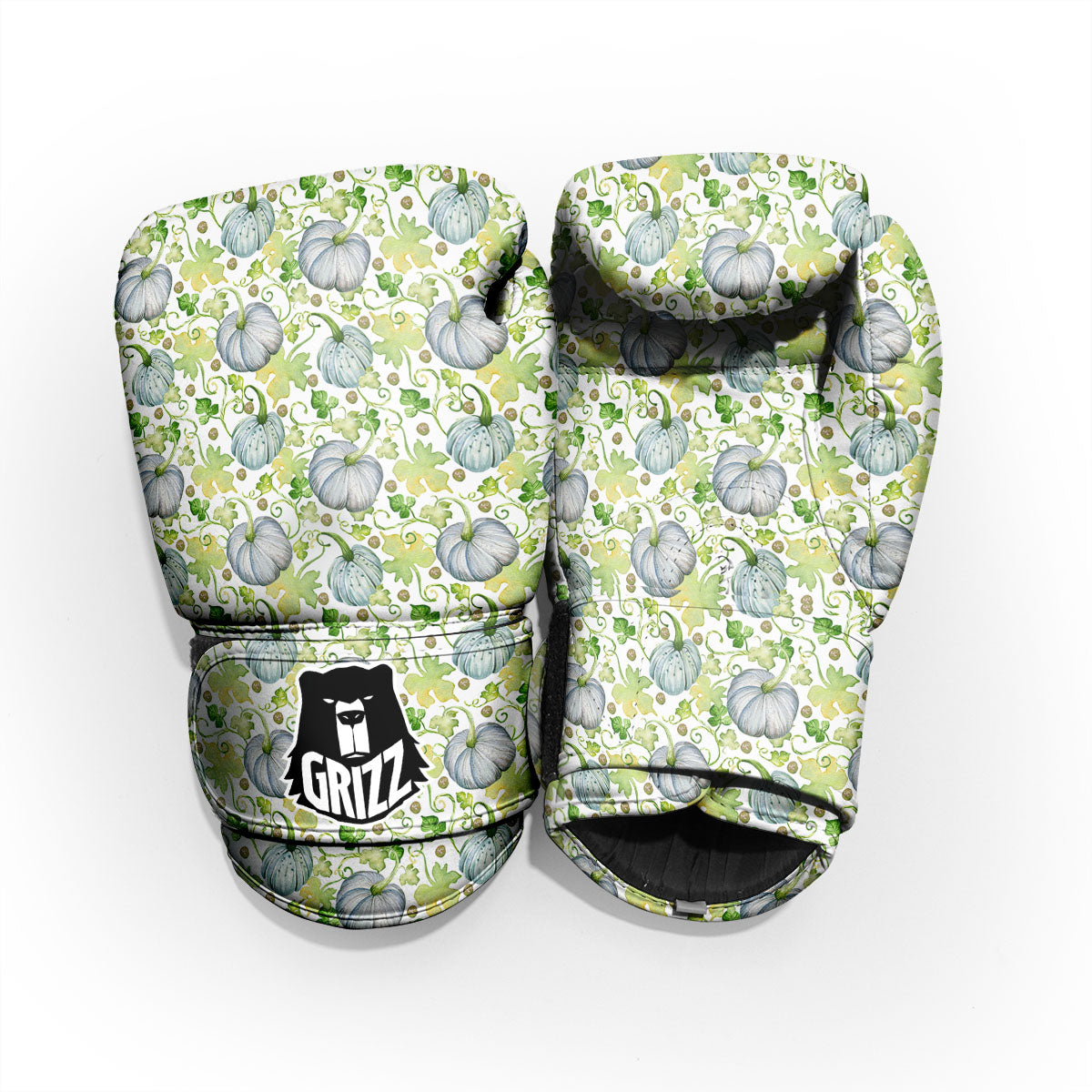 Pumpkin Green Print Pattern Pro Boxing Glove