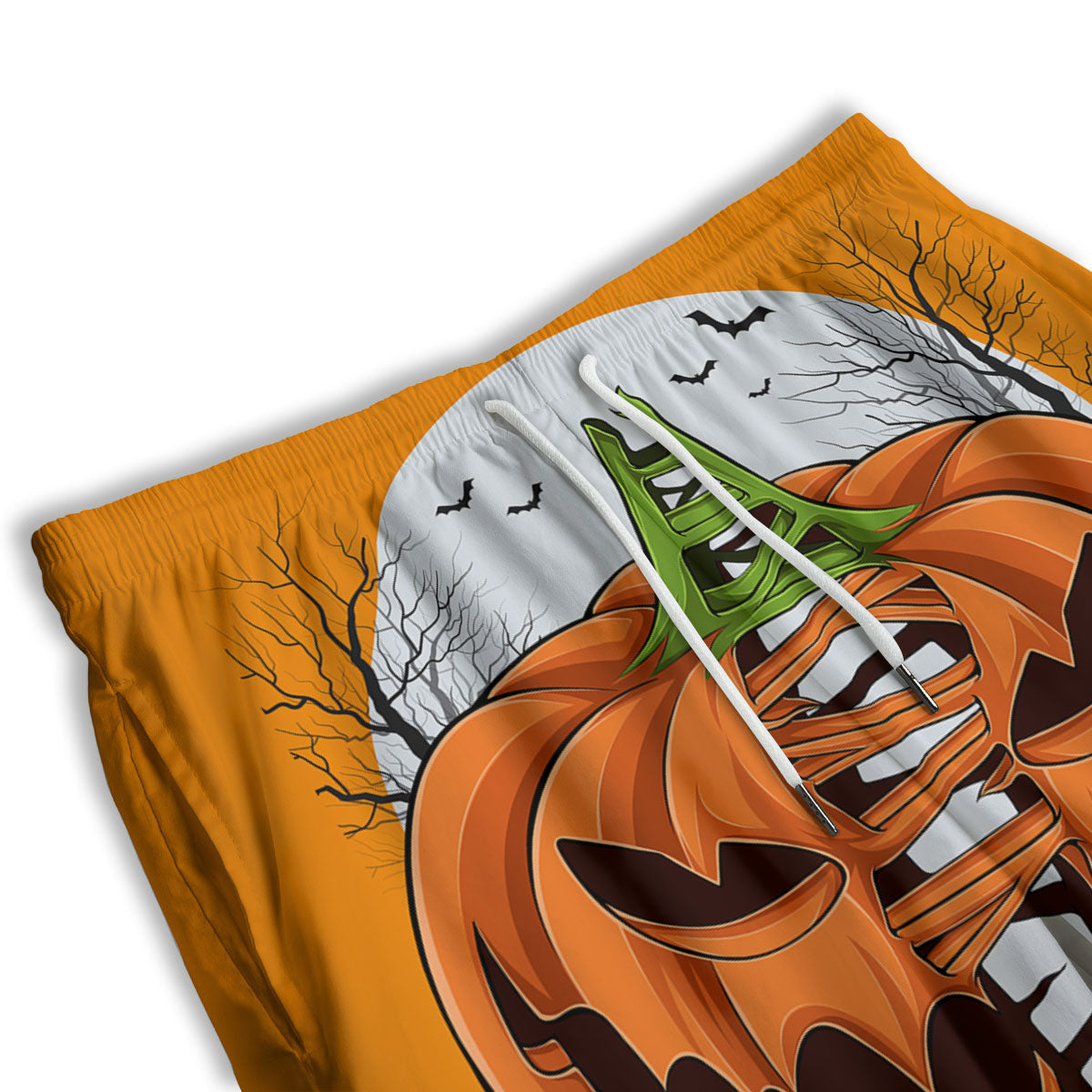 Pumpkin Halloween Character Print Men's Athletic Shorts