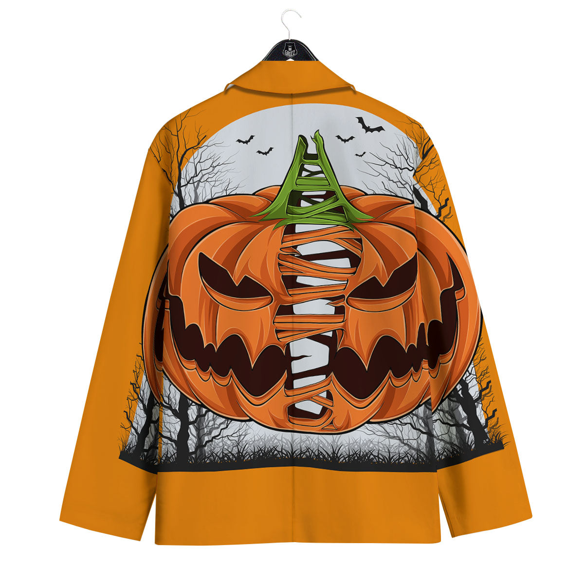 Pumpkin Halloween Character Print Men's Sport Coat-grizzshop