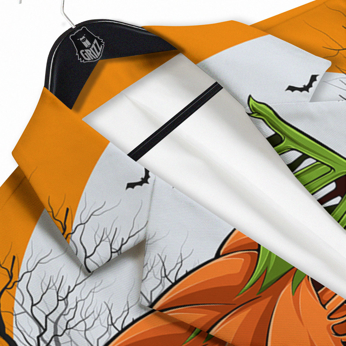 Pumpkin Halloween Character Print Men's Sport Coat-grizzshop