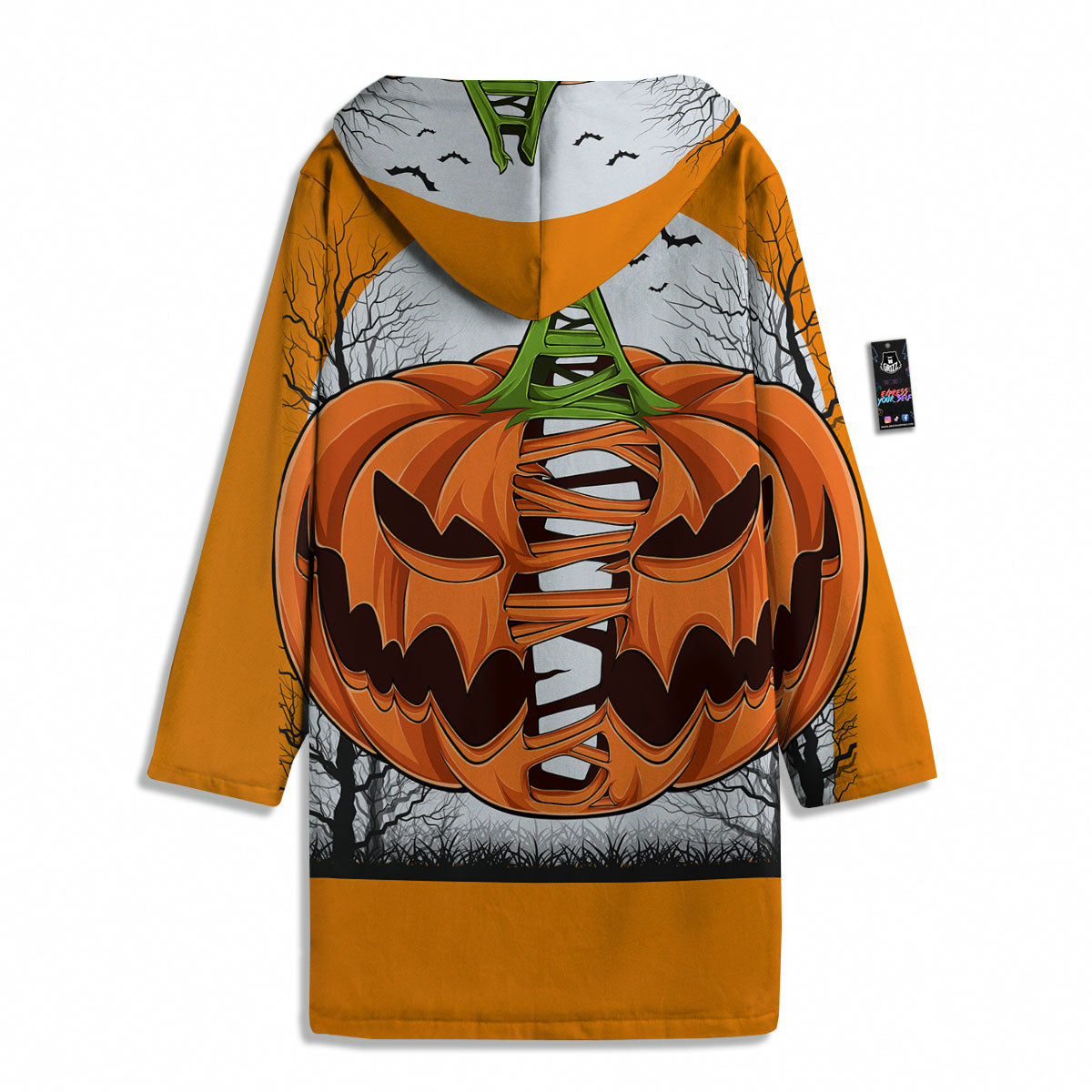 Pumpkin Halloween Character Print Men's Windbreaker Jacket-grizzshop