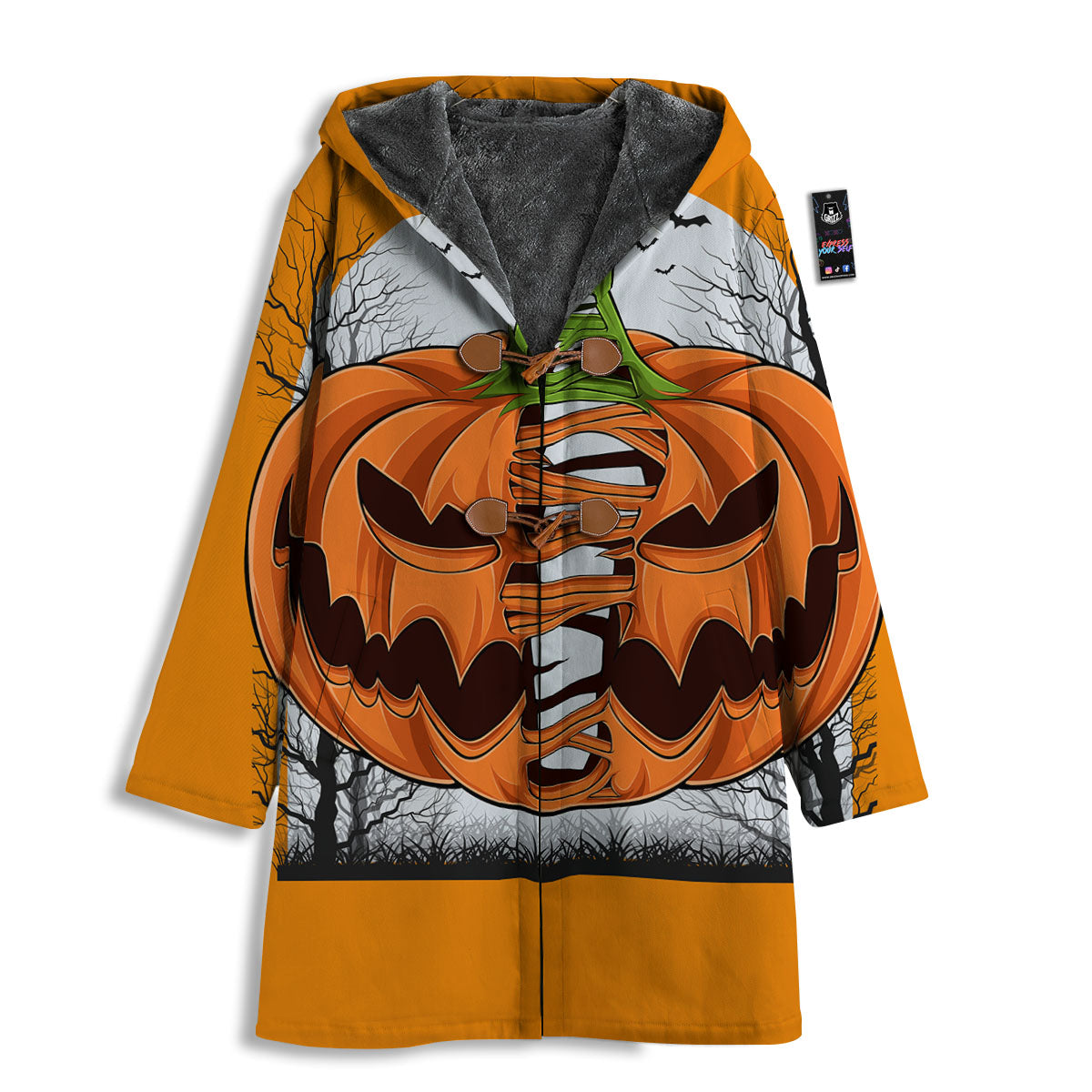 Pumpkin Halloween Character Print Men's Windbreaker Jacket-grizzshop