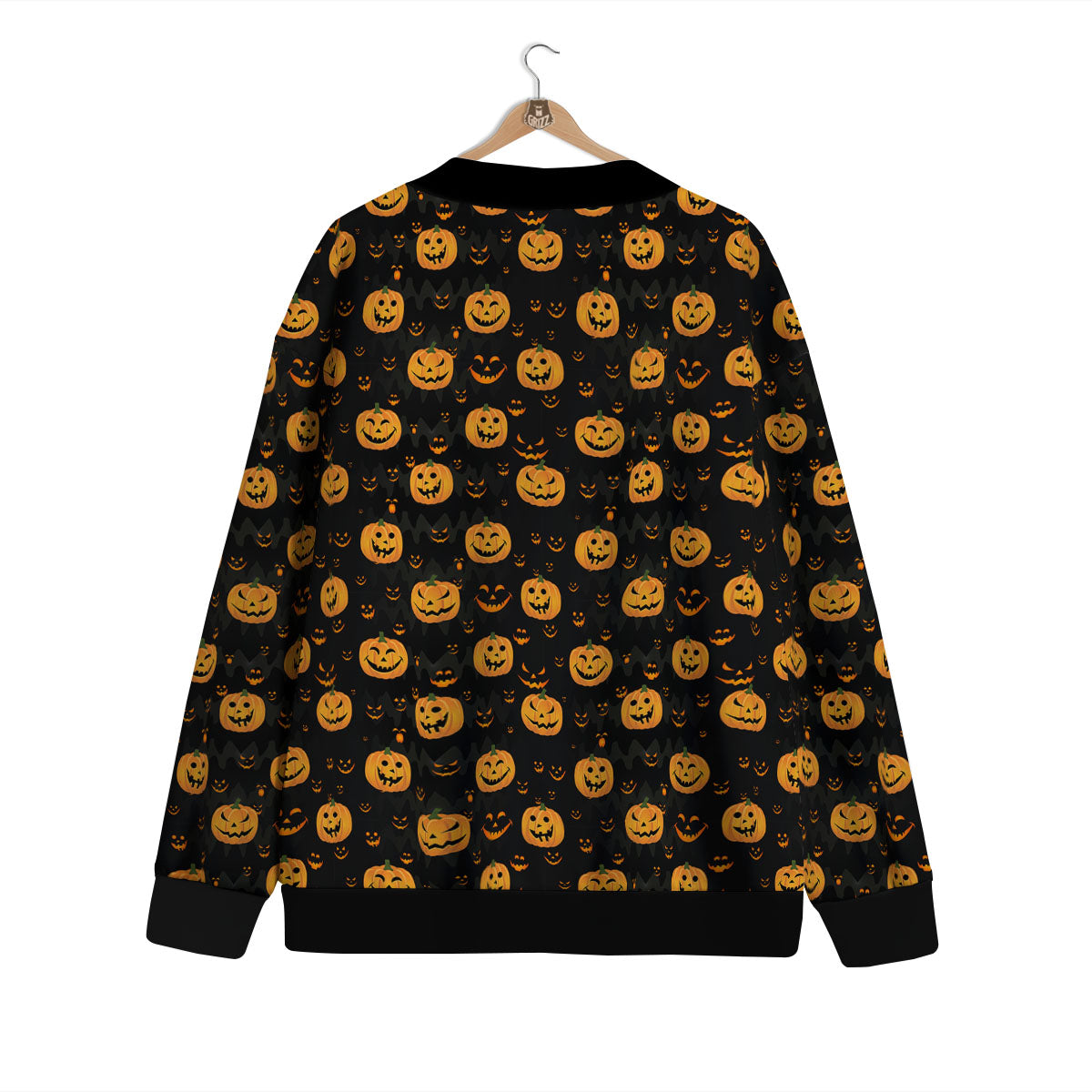 Pumpkin Halloween Fun Print Pattern Cardigan-grizzshop