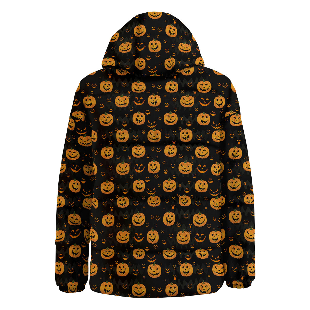 Pumpkin Halloween Fun Print Pattern Down Jacket-grizzshop