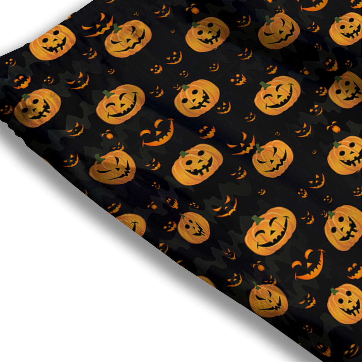 Pumpkin Halloween Fun Print Pattern Mesh Shorts
