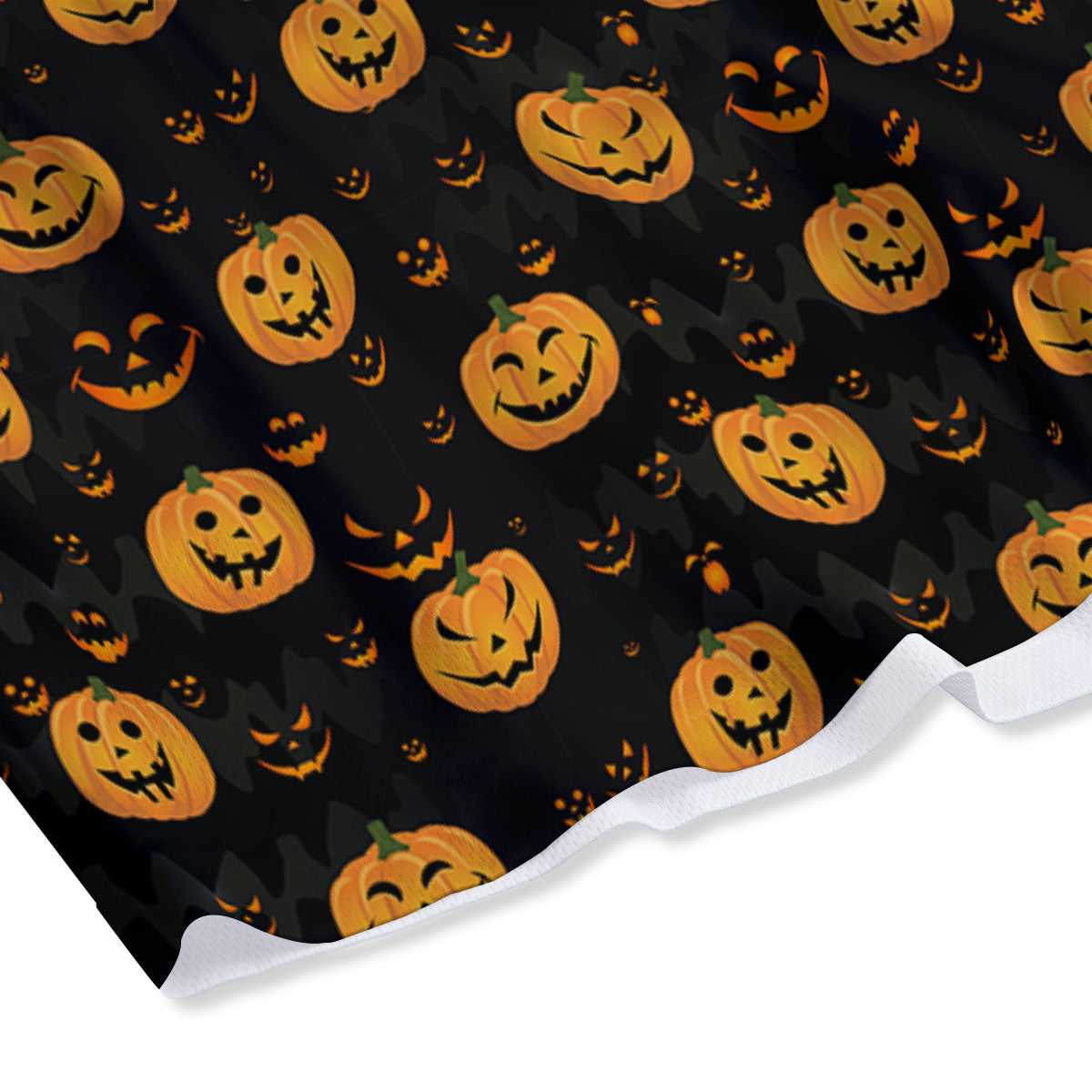 Pumpkin Halloween Fun Print Pattern Mesh Shorts