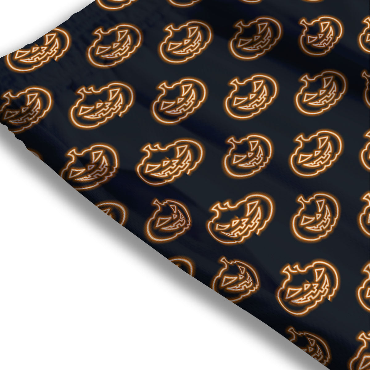 Pumpkin Halloween Print Pattern Mesh Shorts