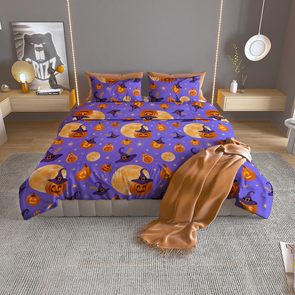 Portrait Rottweiler Vintage Print Duvet Cover Bedding Set