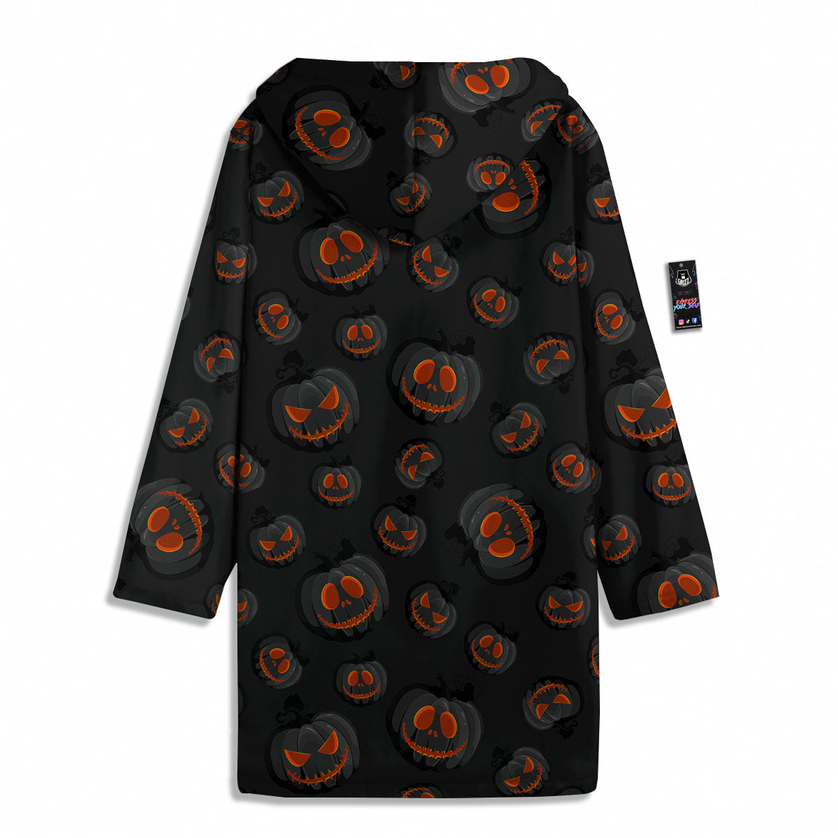 Pumpkin Jack O' Lantern Halloween Print Men's Windbreaker Jacket-grizzshop