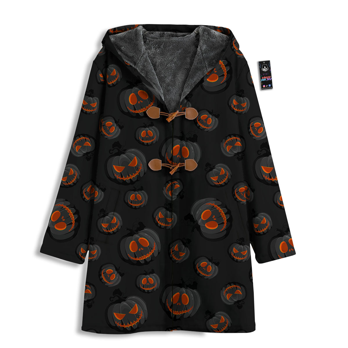 Pumpkin Jack O' Lantern Halloween Print Men's Windbreaker Jacket-grizzshop