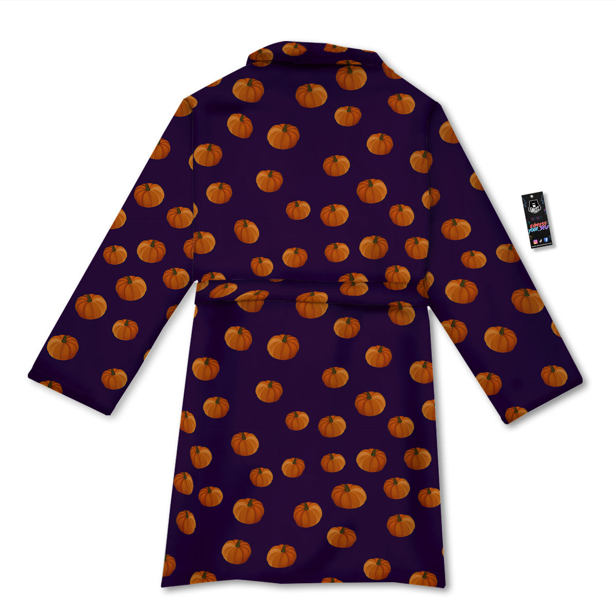 Pumpkin Little Print Pattern Bathrobe-grizzshop