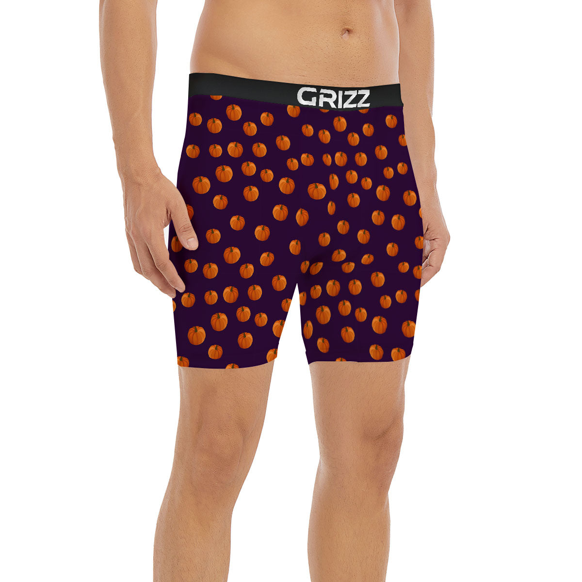 Pumpkin Little Print Pattern Boxer Briefs-grizzshop