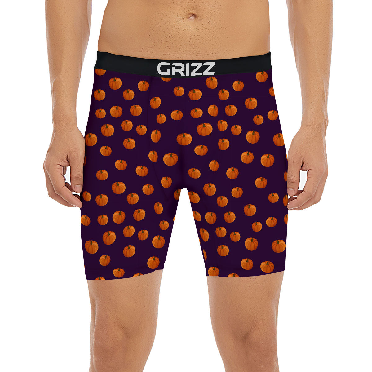 Pumpkin Little Print Pattern Boxer Briefs-grizzshop