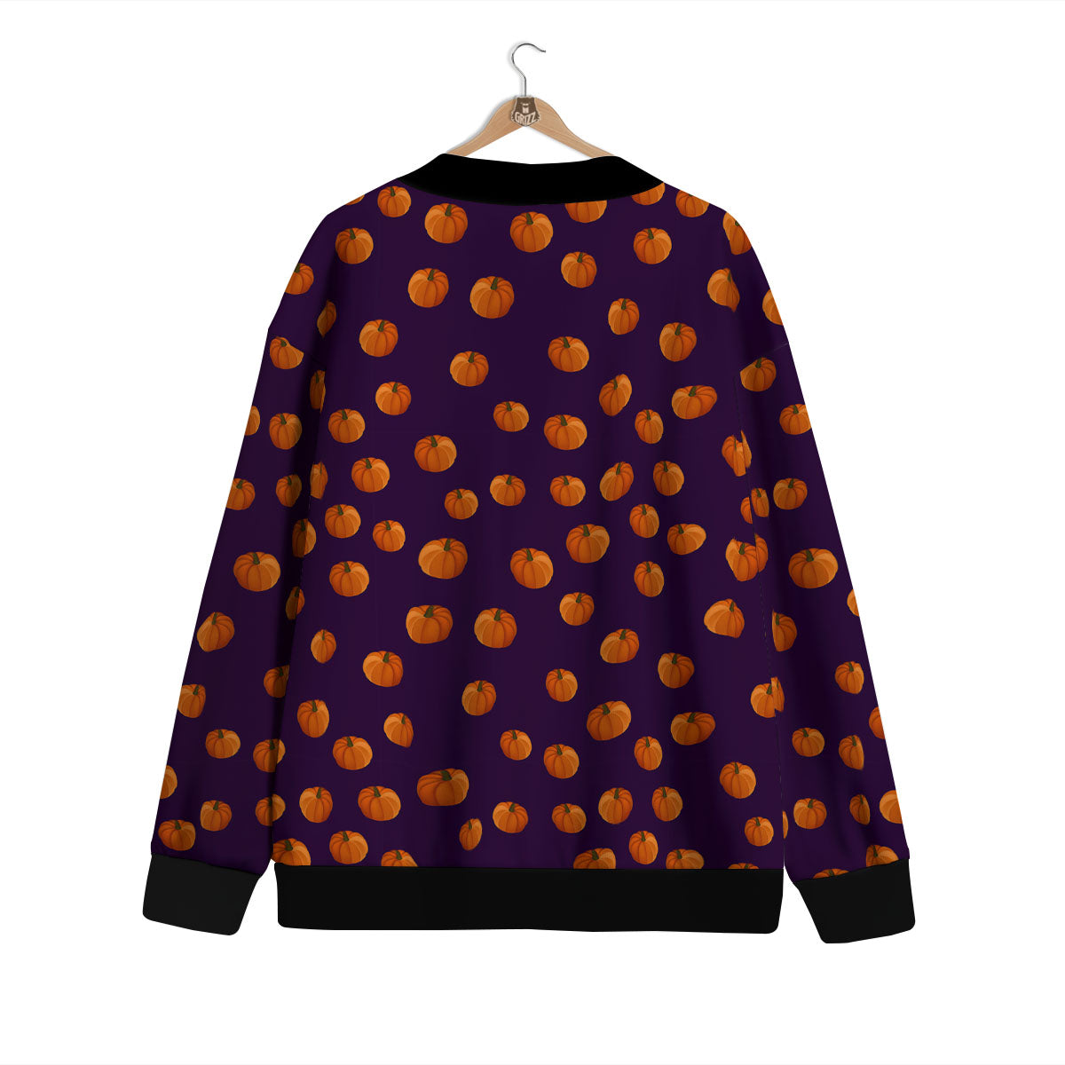 Pumpkin Little Print Pattern Cardigan-grizzshop