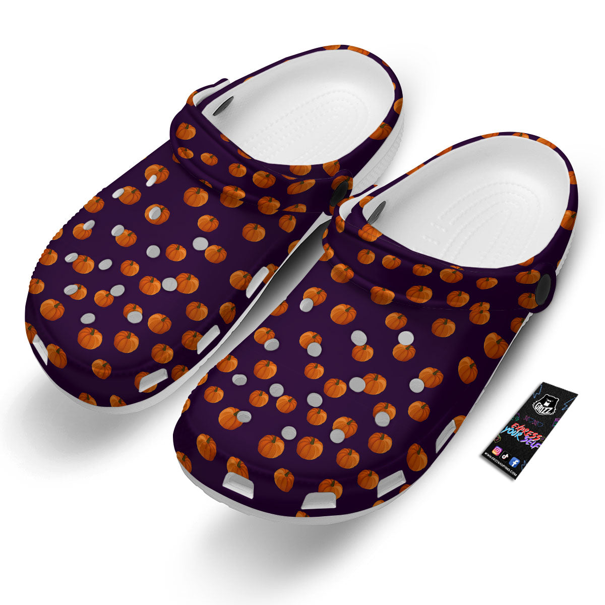 Pumpkin Little Print Pattern Clog-grizzshop