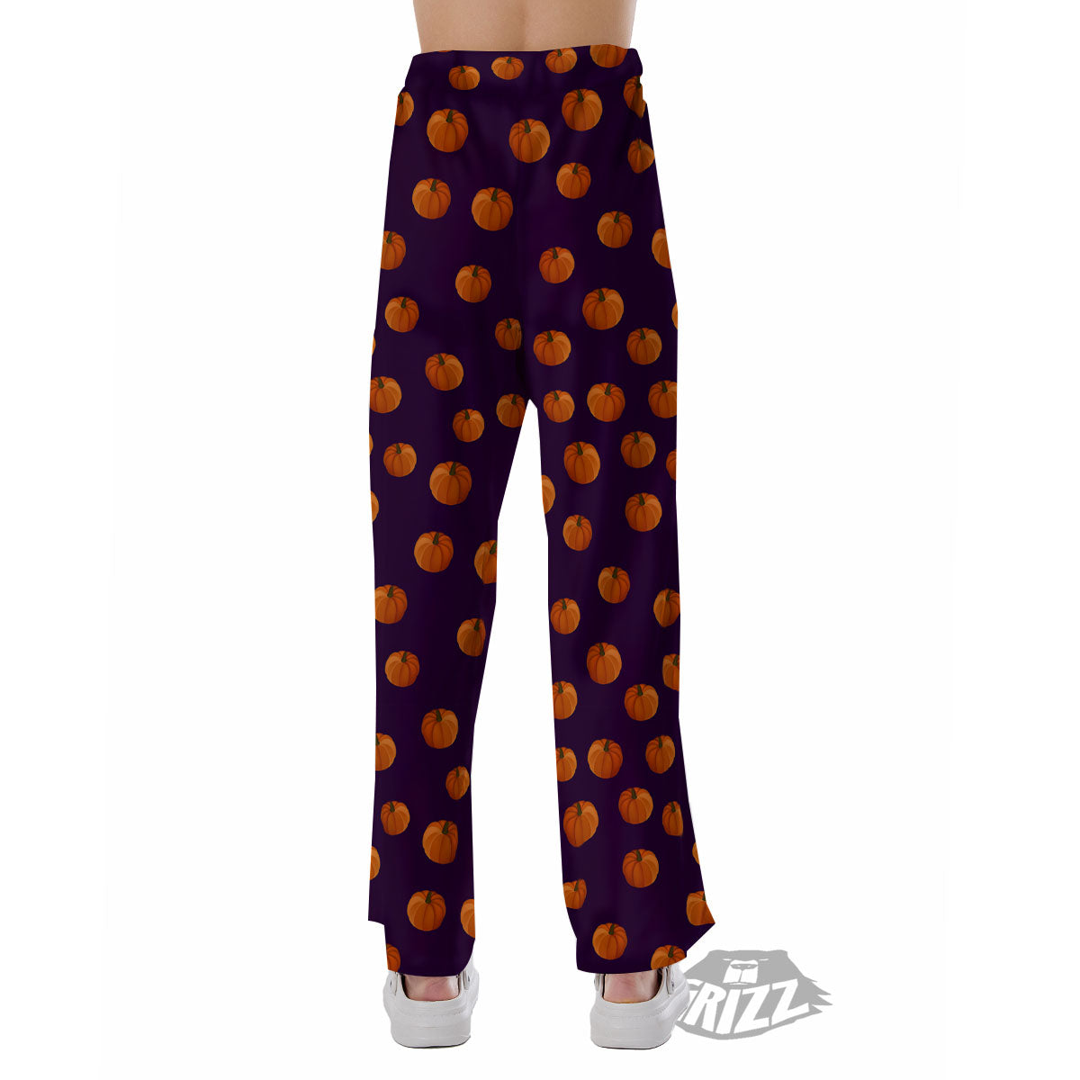 Pumpkin Little Print Pattern Pajama Pants-grizzshop