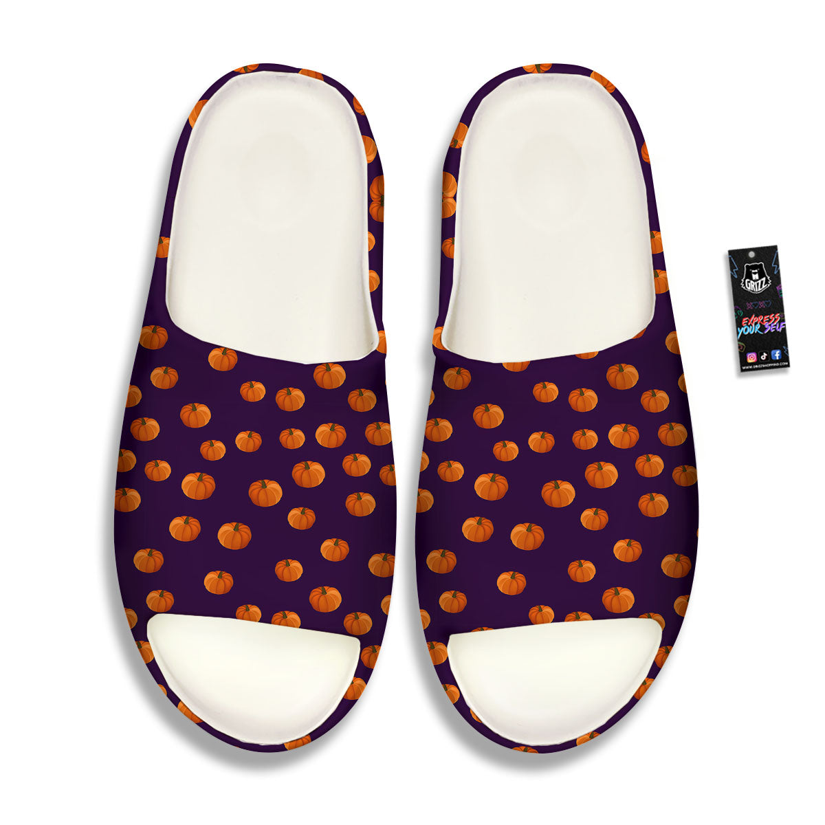 Pumpkin Little Print Pattern Sandals-grizzshop