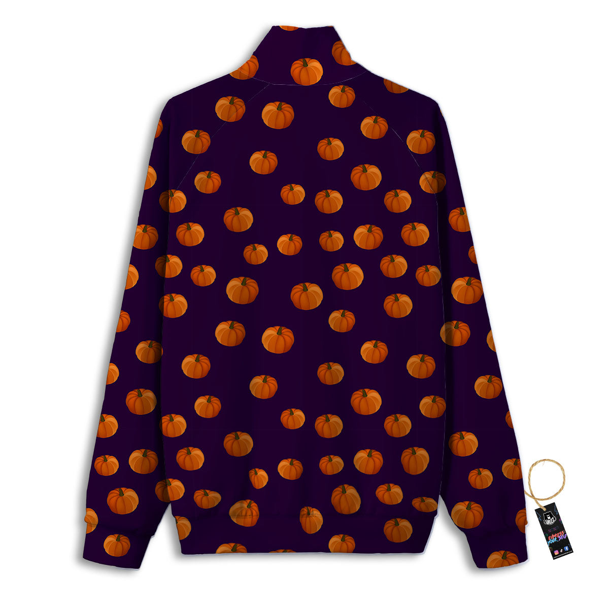 Pumpkin Little Print Pattern Track Jacket-grizzshop