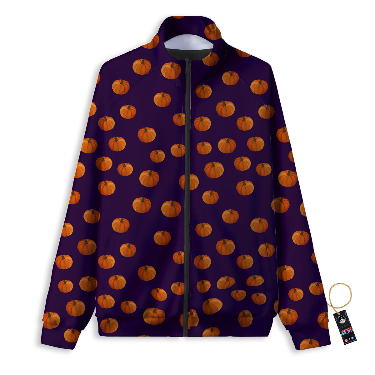 Pumpkin Little Print Pattern Track Jacket-grizzshop