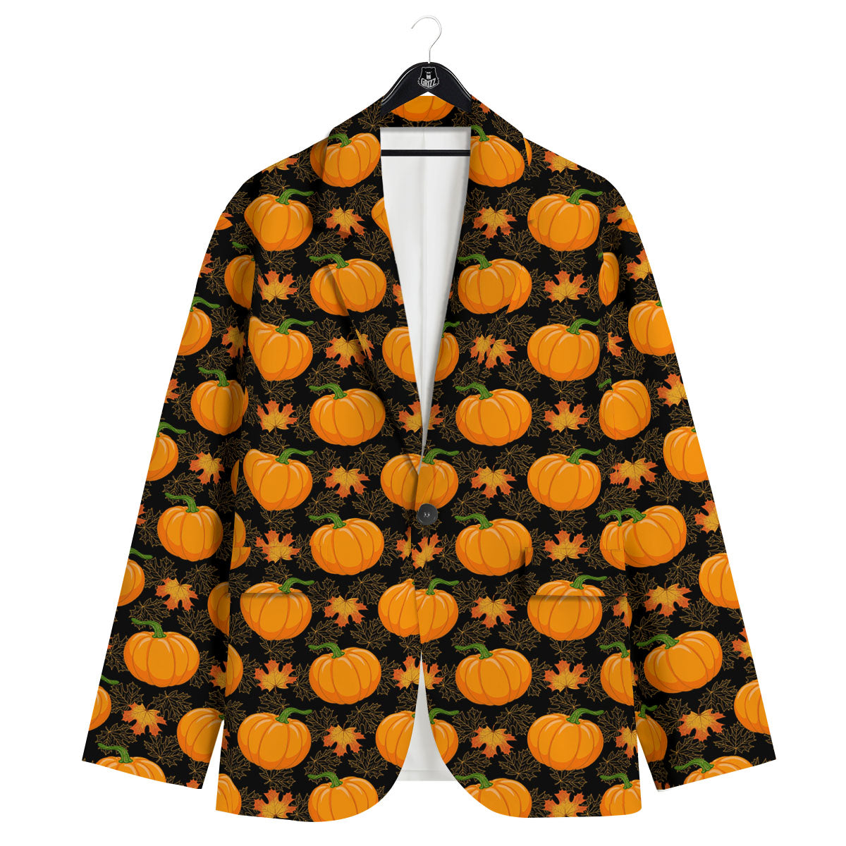 Pumpkin Orange Print Pattern Men's Sport Coat-grizzshop