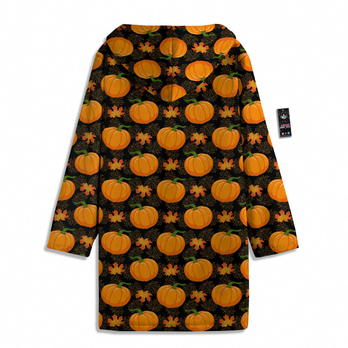 Pumpkin Orange Print Pattern Men's Windbreaker Jacket-grizzshop